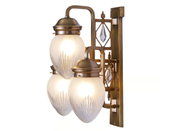 PANNON III - Brass wall lamp by Patinas Lighting - view 3